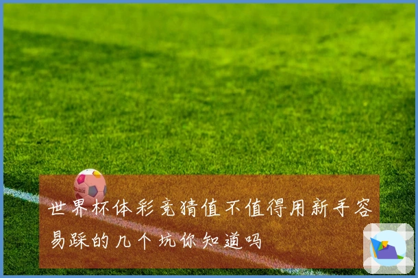 世界杯体彩竞猜值不值得用新手容易踩的几个坑你知道吗